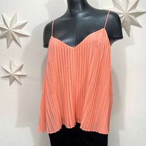 Topshop pleated swing camisole top